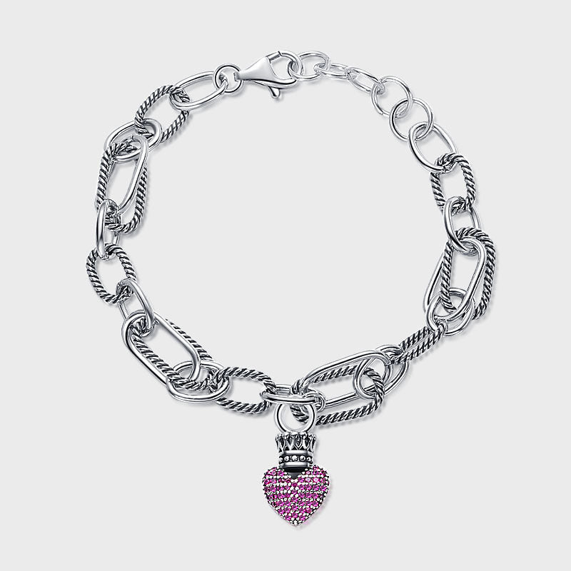 Pulsera “Vintage Crown Love" Plata de Ley s925