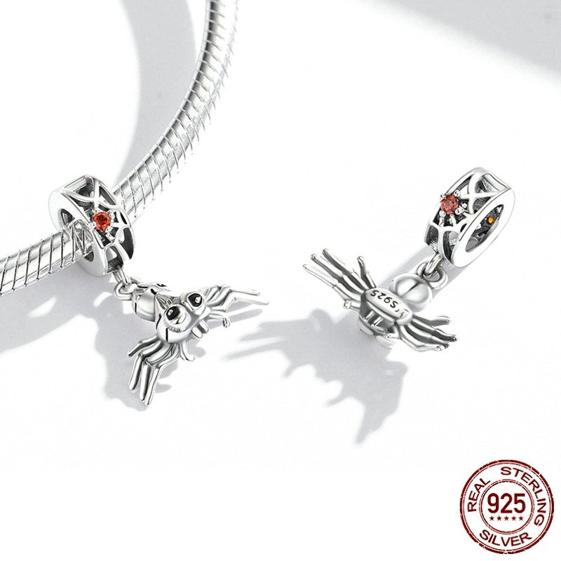 Halloween Spider Bracelet Pendant 925 Silver