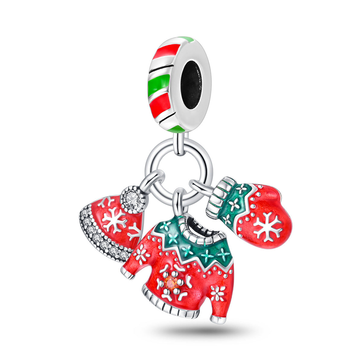 Charms Motivos Navideños Plata de Ley s925