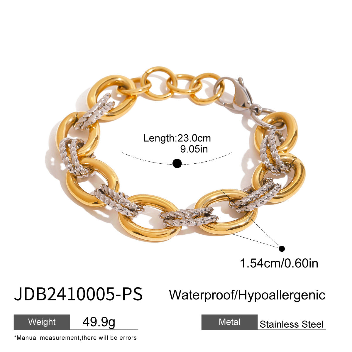 Duo Brazlete + Collar Stainless Steel