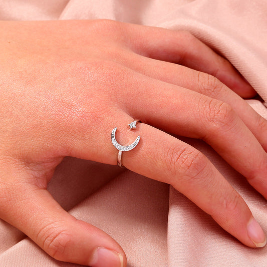 ✨ Anillo Luna & Estrella con Circonitas