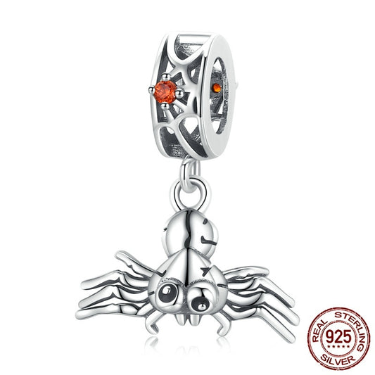 Halloween Spider Bracelet Pendant 925 Silver