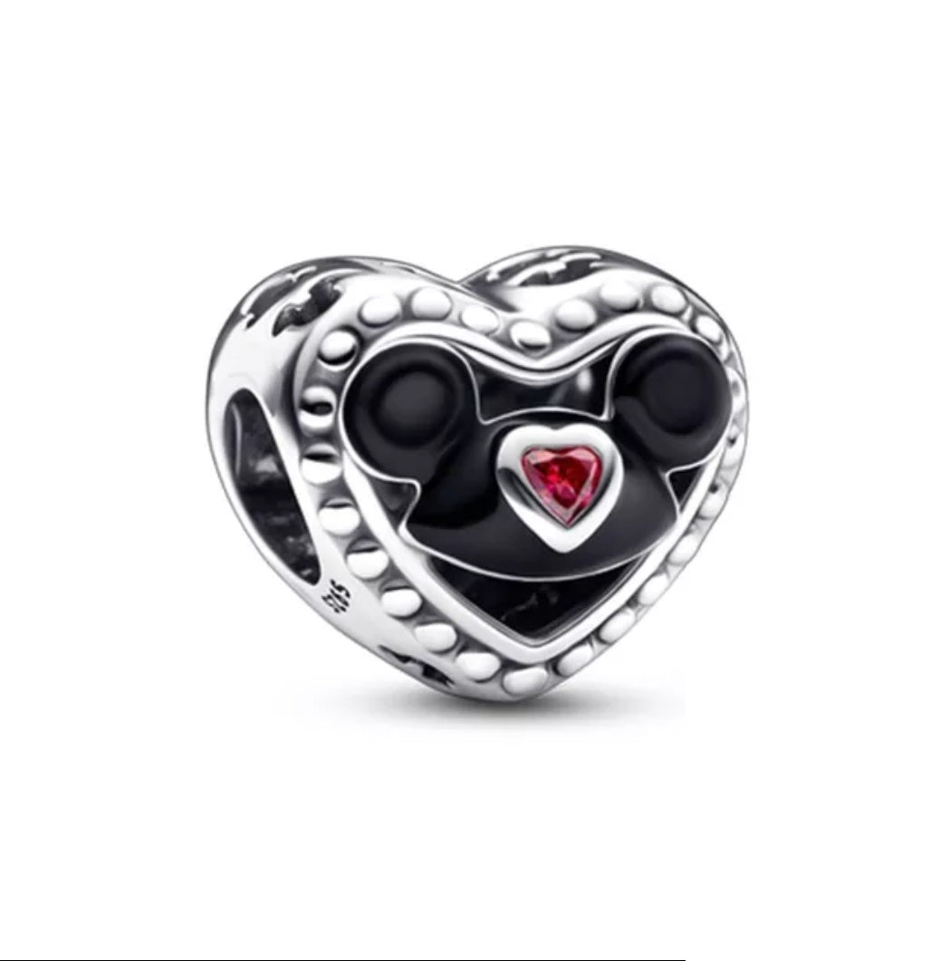Charm Corazón de Mickey en Plata 925