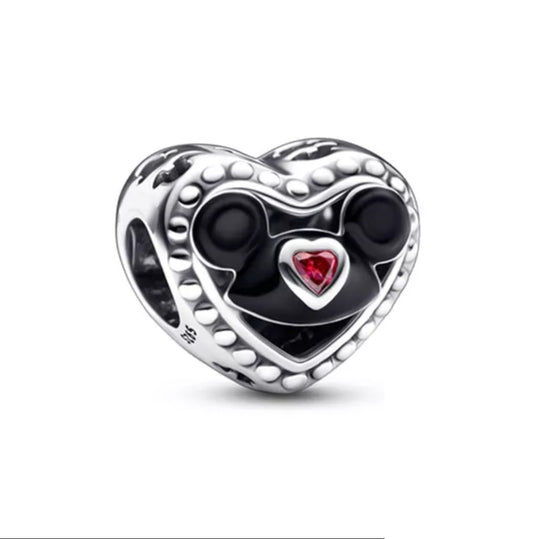 Charm Corazón de Mickey en Plata 925