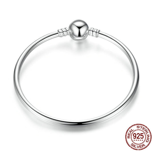 Pulcera para Charms en Plata de Ley s925