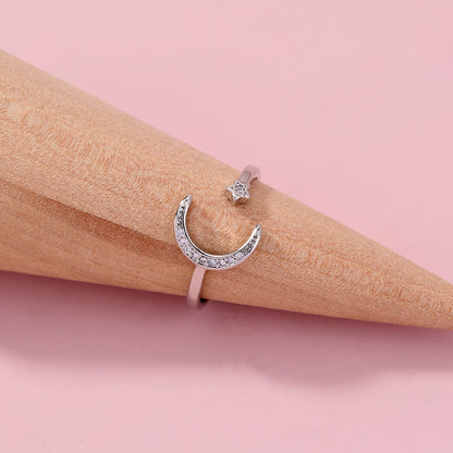 ✨ Anillo Luna & Estrella con Circonitas