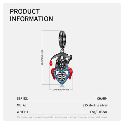 Charms “Sickle Skull” S925 para Halloween ✨🖤