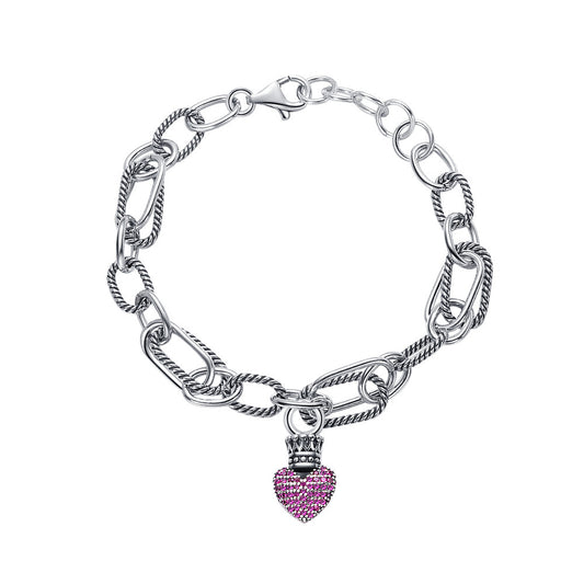 Pulsera “Vintage Crown Love" Plata de Ley s925