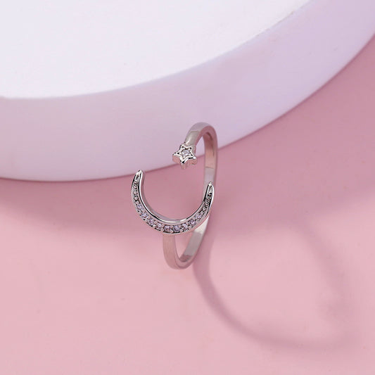 ✨ Anillo Luna & Estrella con Circonitas