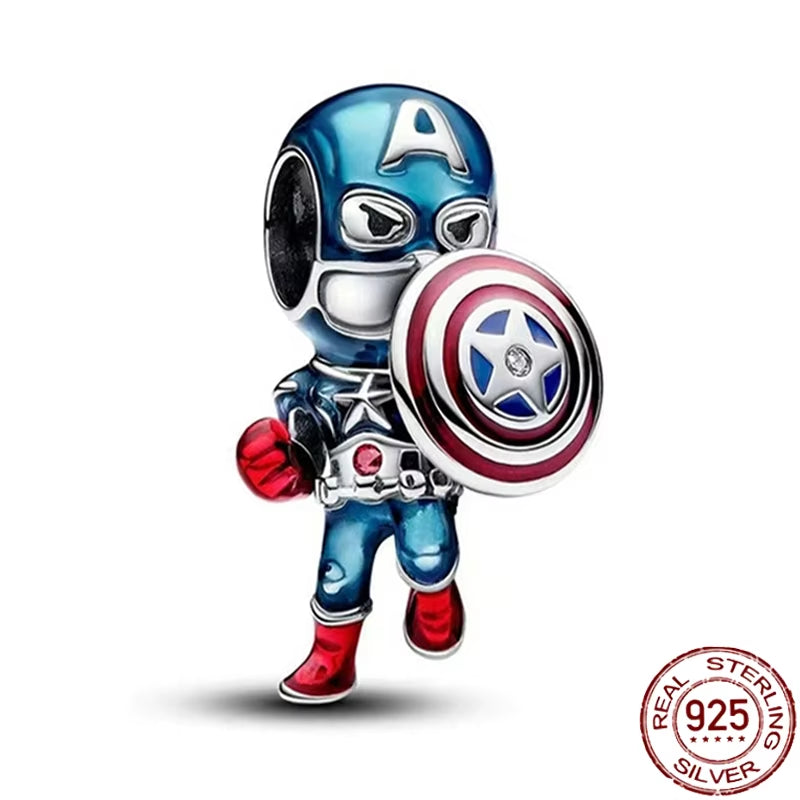 Marvel Capitan America Charm 925