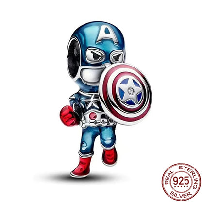 Marvel Capitan America Charm 925
