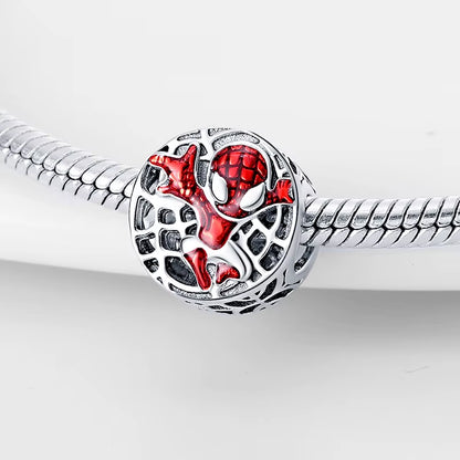 925 Sterling Silver Red Spider Heart Charms Beads Earrings Bracelet Fit 925 Original Bracelets DIY Birthday Jewelry Gifts