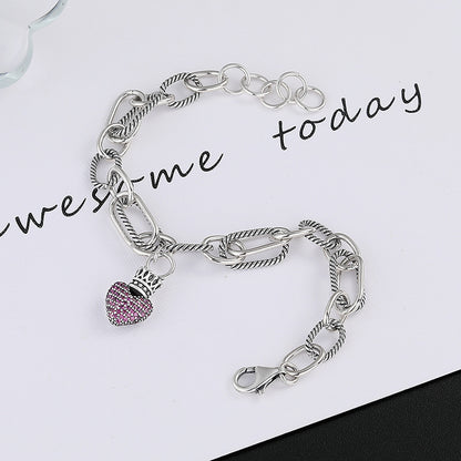 Pulsera “Vintage Crown Love" Plata de Ley s925